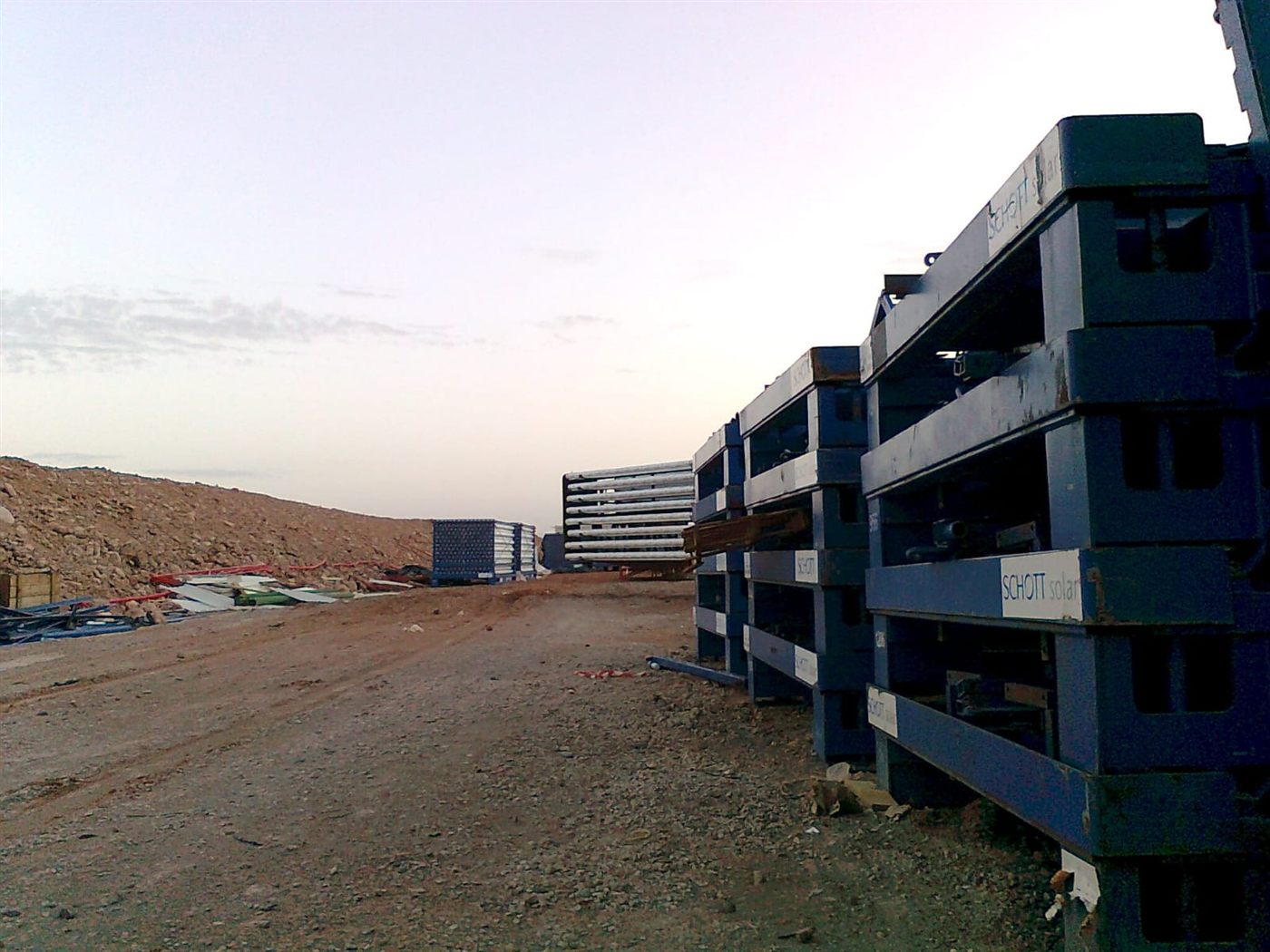 Completed solar project on site