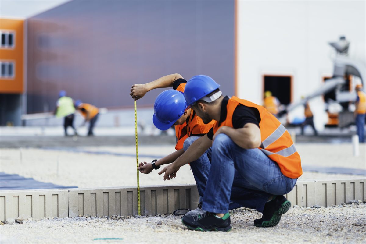 Construction crew working